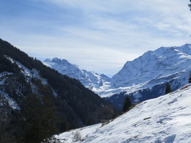 Blick zur Gamchilücke. Von der Gspaltenhornhütte konnten wir die Lücke sehr gut bestaunen