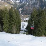 mit der Seilbahn schweben wir danach bequem ins Tal hinunter