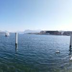 schönes Breitbildfoto aufgenomen beim Hafen von Luzern