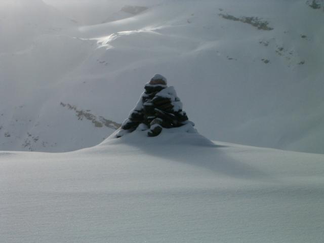 Steinmann im Schnee