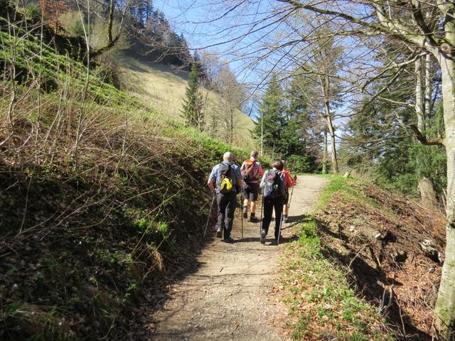 auf gleichbleibender Höhe wandern wir weiter...