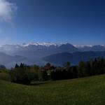 was für eine traumhafte Aussicht über den Vierwaldstättersee und in die Berge der Zentralschweiz