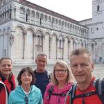 auf der Piazza San Michele starten wir mit unseren Freunden, die erste Etappe in diesem Jahr