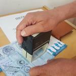 beim Pilgerbüro erhalten wir einen Stempel im Pilgerpass
