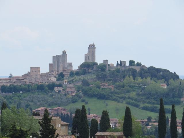 San Gimignano herangezoomt