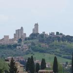 San Gimignano herangezoomt