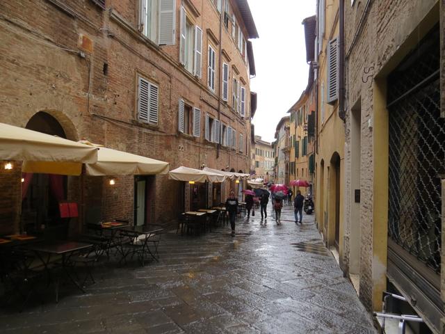 über die Via Camollia dringen wir immer tiefer in die Altstadt von Siena hinein