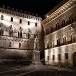 Hauptsitz der Banca Monte dei Paschi di Siena. Die älteste Bank der Welt. Danach mit dem Taxi zum Hotel