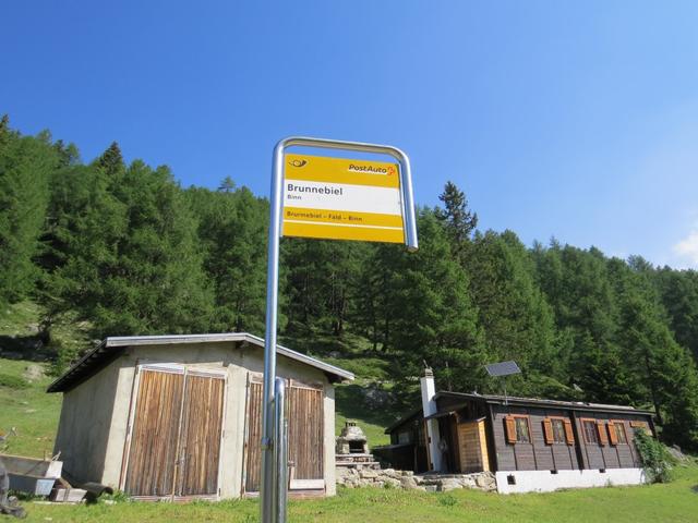 hier endet die Alpstrasse und auch die Postautostrecke