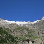 wir blicken hinauf zum Bisgletscher