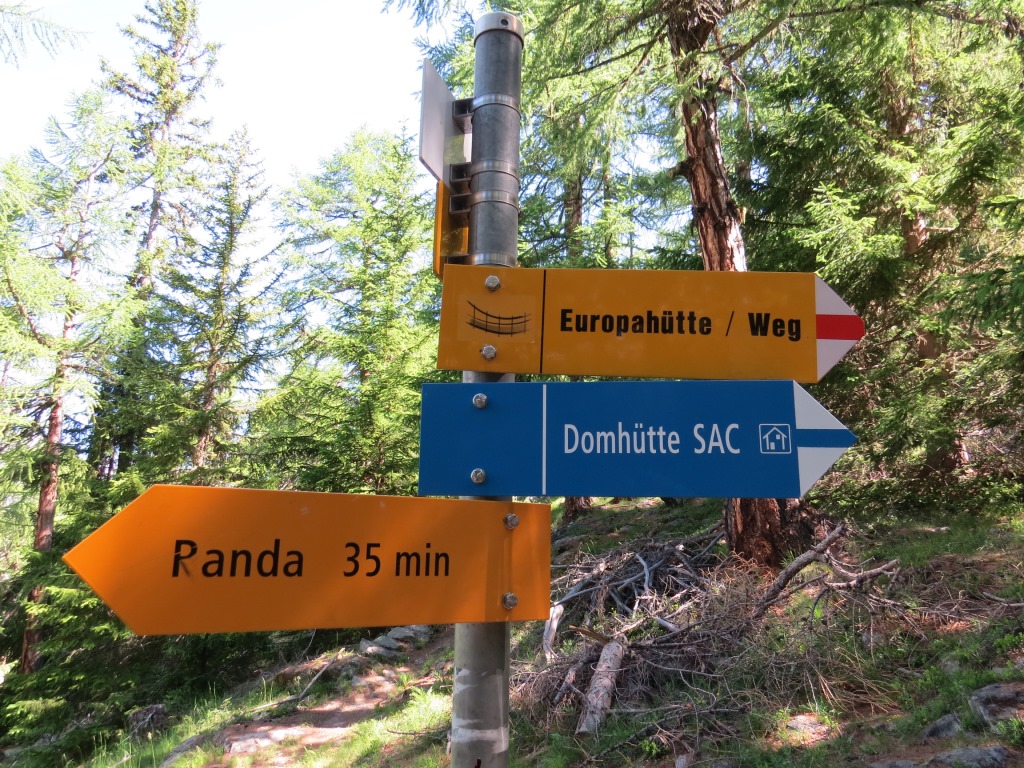 wir behalten weiter unsere Richtung Hängebrücke/Domhütte...