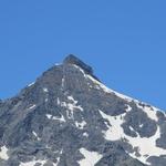 wir blicken auf das Mettellhorn. Sofort kommt uns die Bergtour auf diesem Gipfel in den Sinn