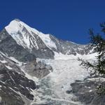 Blick auf das Weisshorn mit dem Bisgletscher