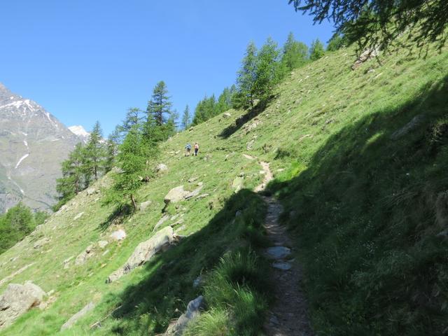 wie eingeplant nehmen wir nach der Rast den Abstecher zur Europahütte unter die Füsse