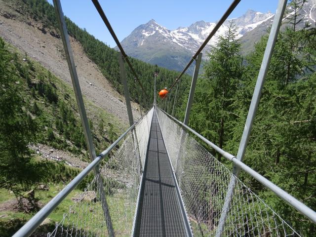 wieder überqueren wir die Hängebrücke