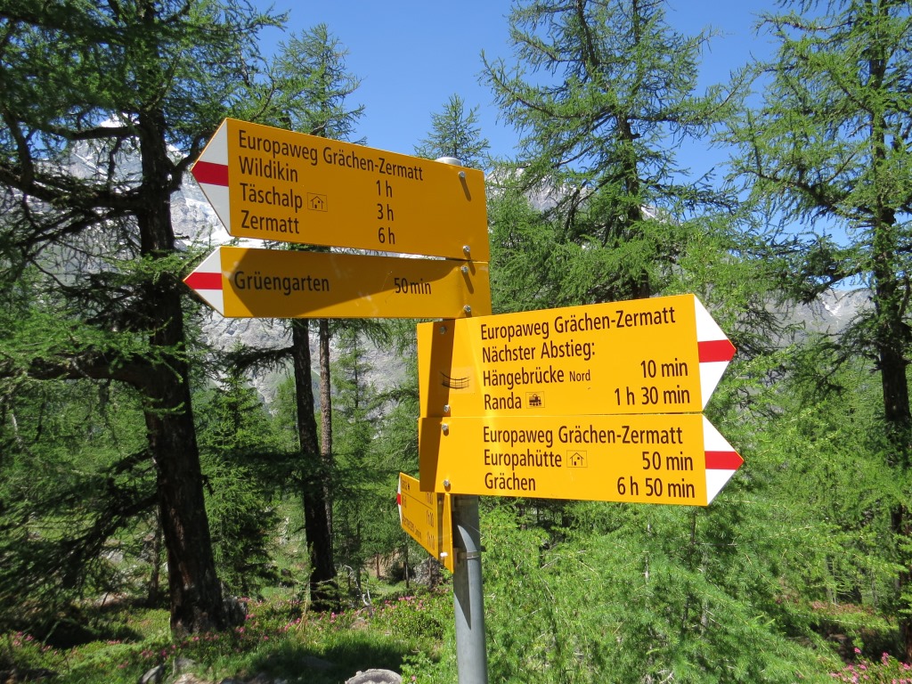 wir erreichen die Weggabelung Höüschbiel 2042 m.ü.M.