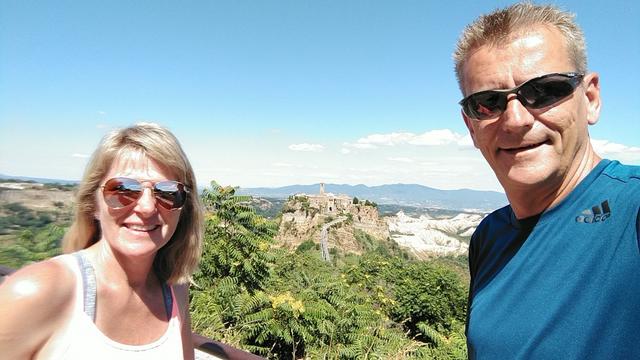 Erinnerungsfoto bei Civita di Bagnoregio