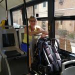 mit dem Bus fahren wir danach von Monteroni d'Arbia nach Siena zurück