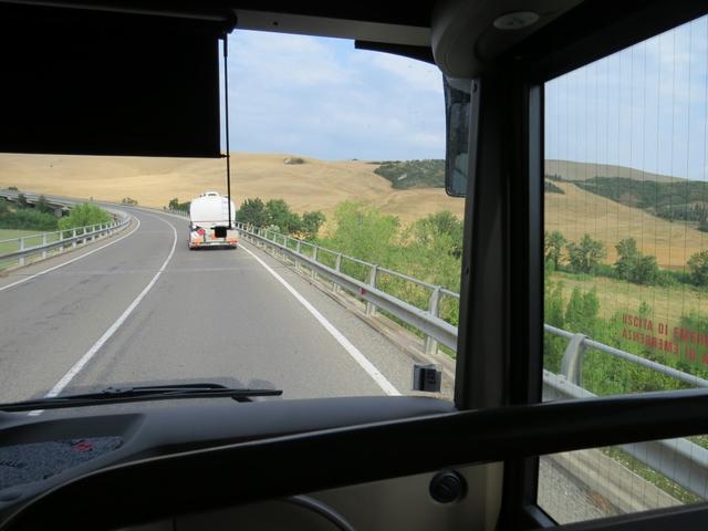 mit dem Bus fahren wir danach nach Buonconvento