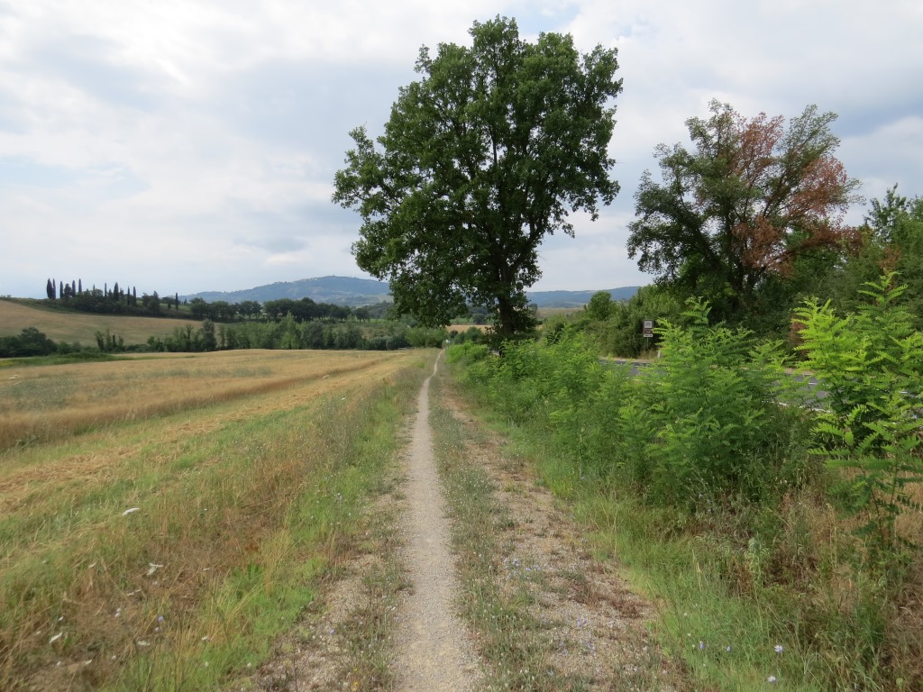 der Weg führt uns teilweise an der Via Cassia entlang
