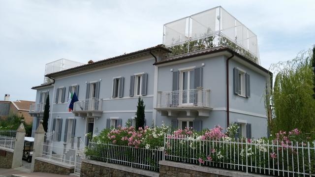 ...verlassen wir das Hotel Capitano in San Quirico d'Orcia