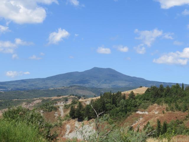 der Monte Amiata wo sich die Abbadia San Salvatore befindet. Dieses Kloster haben wir auch besucht