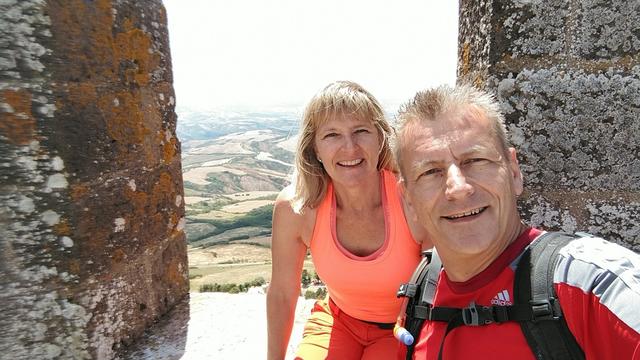 Erinnerungsfoto aufgenommen auf dem Turm