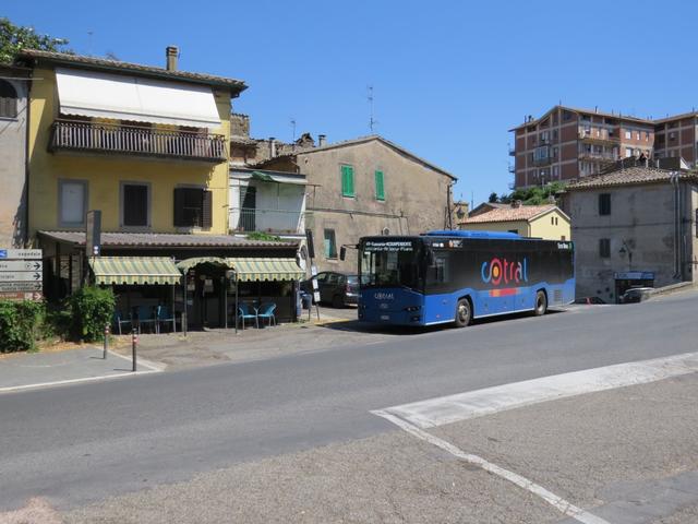 von Acquapendente geht es danach mit dem Bus weiter nach Ponte a Rigo