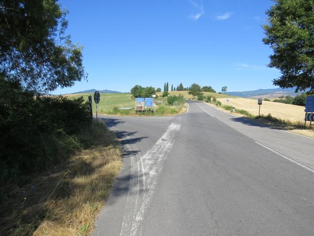 kurz nach Ponte a Rigo biegt die Variante von der Hauptstrasse links ab