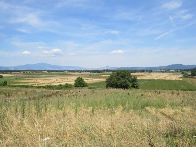 kurz vor San Lorenzo Nuovo sehen wir definitiv das letzte Mal der Monte Amiata und Radicofano