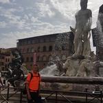 der sehr schöne Neptunbrunnen auf der Piazza della Signoria