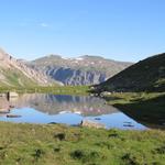 kurz danach erreichen wir ein kleiner Bergsee