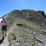 das wandern auf diesem schönen Grat ist wunderschön und lässt uns das auslassen des Piz Cristanas vergessen