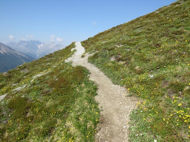 ...dann in vielen Kehren...