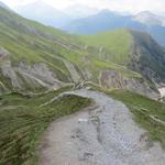 steil ging es vorher aufwärts, steil geht es nun wieder abwärts