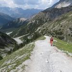 ...aber steile Bergweg in die Höhe