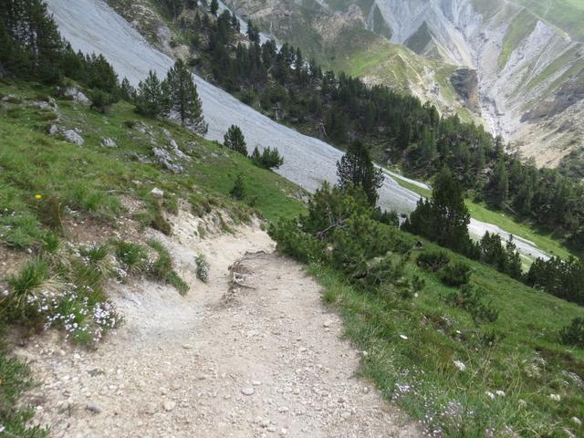 über einen aussichtsreichen Wanderweg verlieren wir schnell an Höhe,...