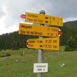 Wegweiser beim Nationalparkhaus. Der Parkplatz Nr.8 ist nun nicht mehr weit weg