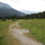 beim Nationalparkhaus 1957 m.ü.M. halten wir uns rechts...