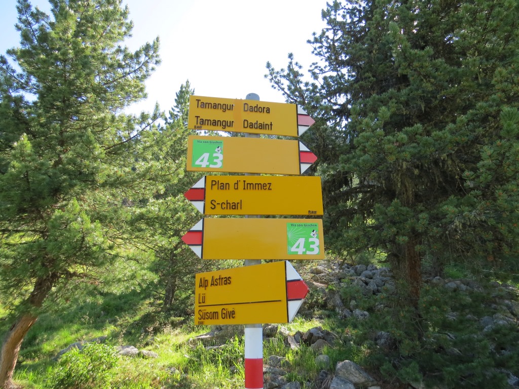 wie eingeplant biegen wir hier links ab...