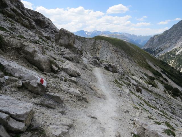 der Wanderweg ist immer gut markiert und ersichtlich