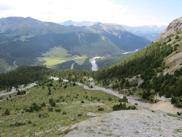 Tiefblick hinunter zur Ofenpassstrasse