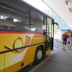 mit dem Postauto fahren wir danach...