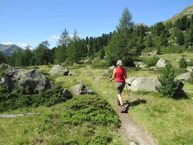 ...führt uns zur Weggabelung 2218 m.ü.M...