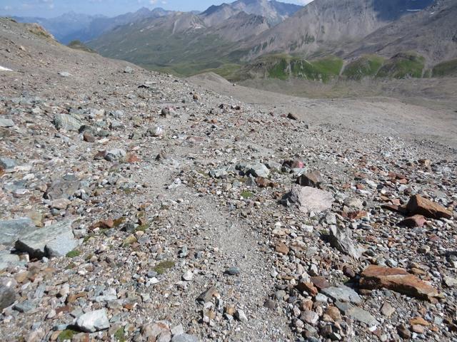 der Bergpfad ist meistens gut ersichtlich