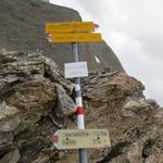 wir erreichen den Futschölpass 2768 m.ü.M. und gleichzeitig die Grenze Schweiz- Österreich