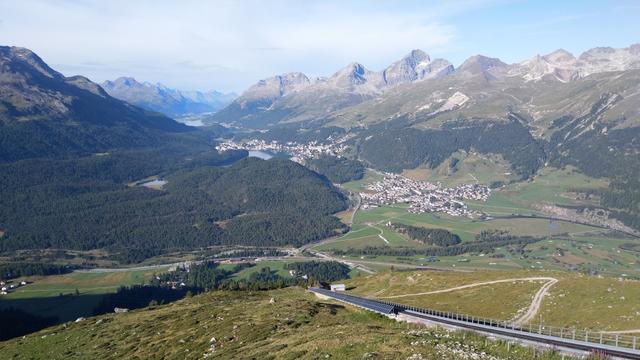 mit der Muottas Muragl Bahn fahren wir von Punt Muragl auf den Muotas Muragl 2454 m.ü.M.