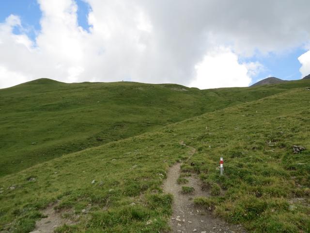 der bis jetzt gut markierte Weg führt uns an Punkt 2299 m.ü.M. weiter aufwärts