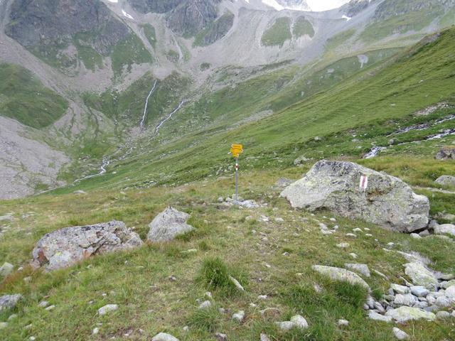 bei der Abzweigung bei Punkt 2357 m.ü.M.