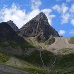 von der Hütte aus, geniesst man eine sehr schöne Aussicht auf den Piz Buin